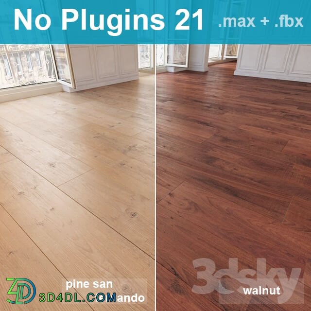 Wood Parquet 21 2 species without the use of plug ins 