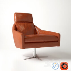 Austin Leather Swivel Armchair 