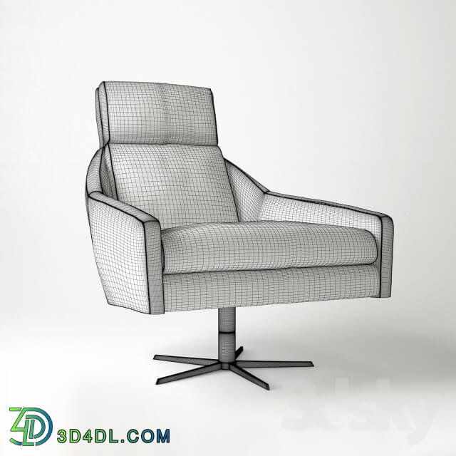 Austin Leather Swivel Armchair