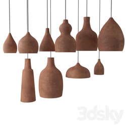 A set of lamps of clay Pendant light 3D Models 