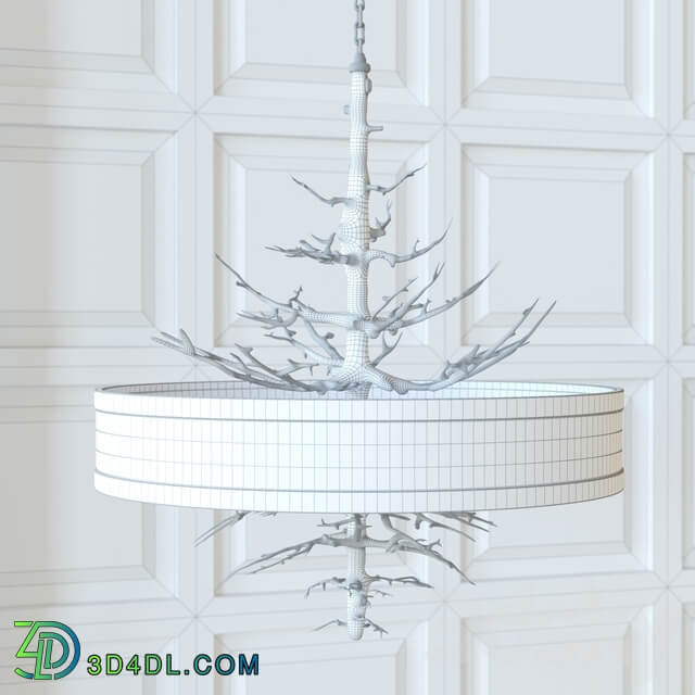 Twig Pendant Brass on Brass Pendant light 3D Models