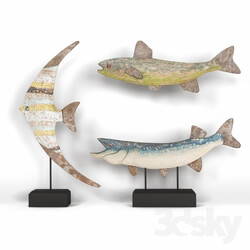 Other decorative objects Decor 3 fish 