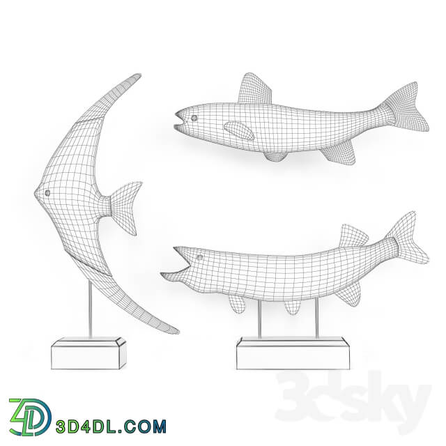 Other decorative objects Decor 3 fish