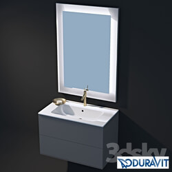 Duravit sink Stand L cube 820x480x550 c sink and mirror 