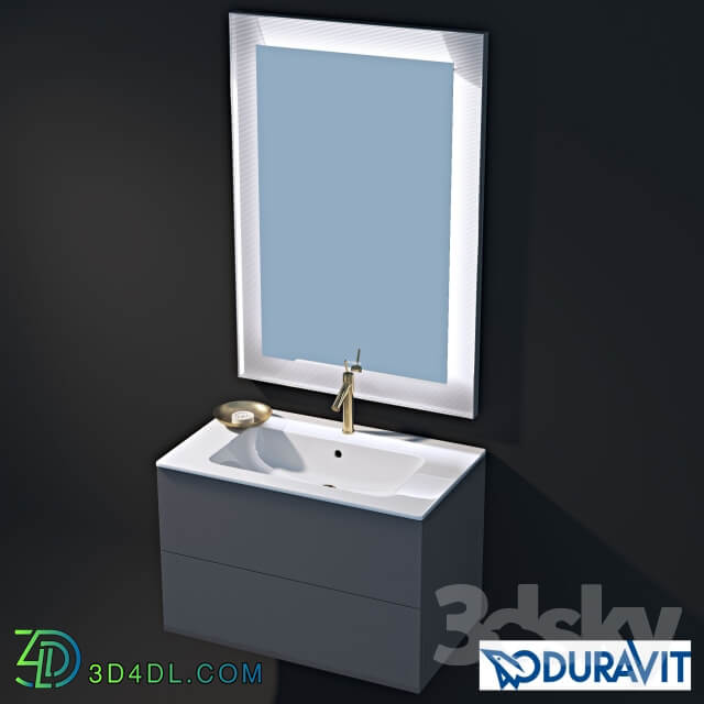 Duravit sink Stand L cube 820x480x550 c sink and mirror