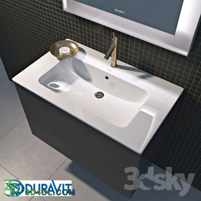 Duravit sink Stand L cube 820x480x550 c sink and mirror