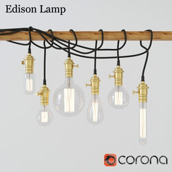 Edison Lamp 2016 Pendant light 3D Models 