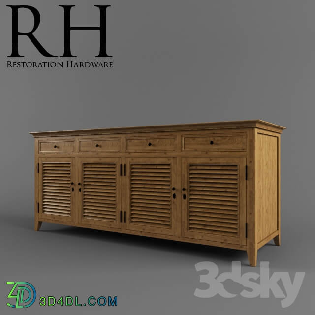 Sideboard Chest of drawer Restoration Hardware Shutter Low Cabinet