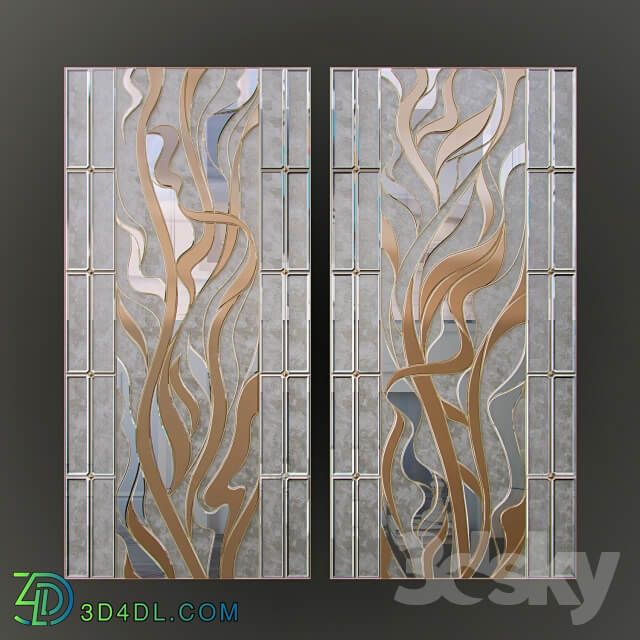 Doors Stained glass window classic Art