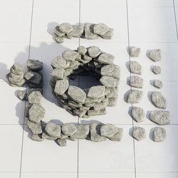 Stone decor for exterior 3D Models 