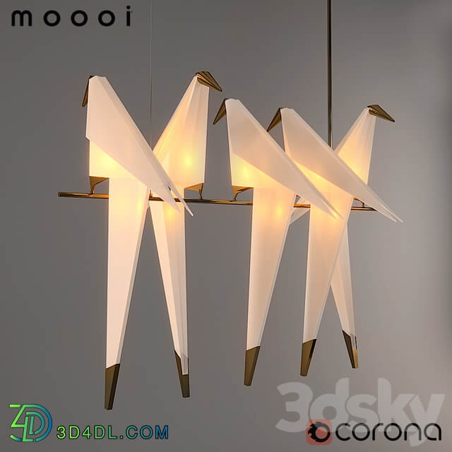 Origami Bird Pendant light 3D Models