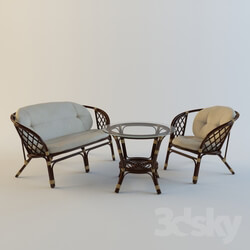 Table Chair Set of rattan furniture 