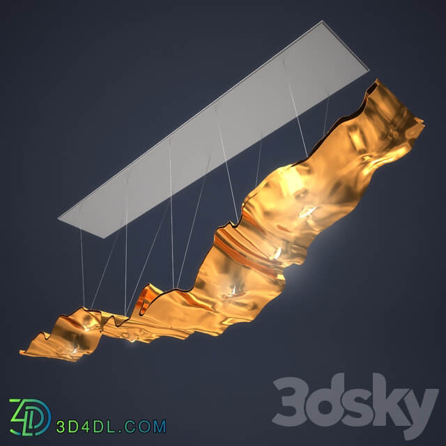 Ingo Maurer Golden Ribbon Pendant light 3D Models