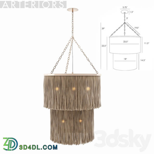 Chandelier Arteriors James Chandelier Pendant light 3D Models