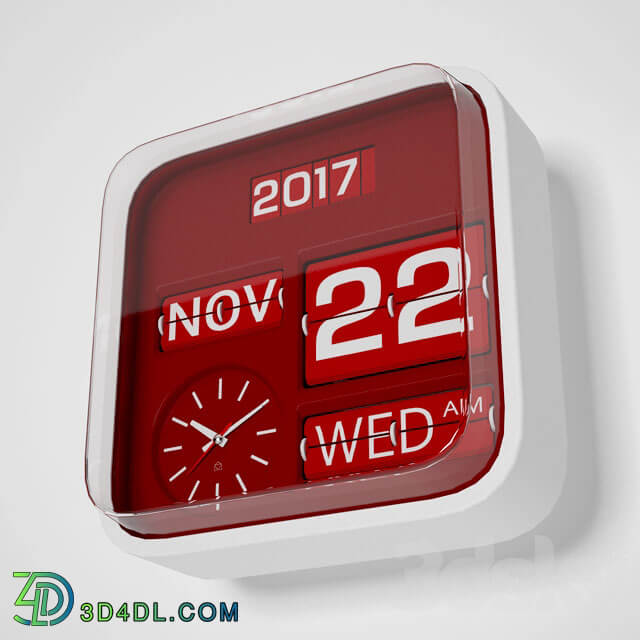 Habitat Flap Clock Watches Clocks 3D Models