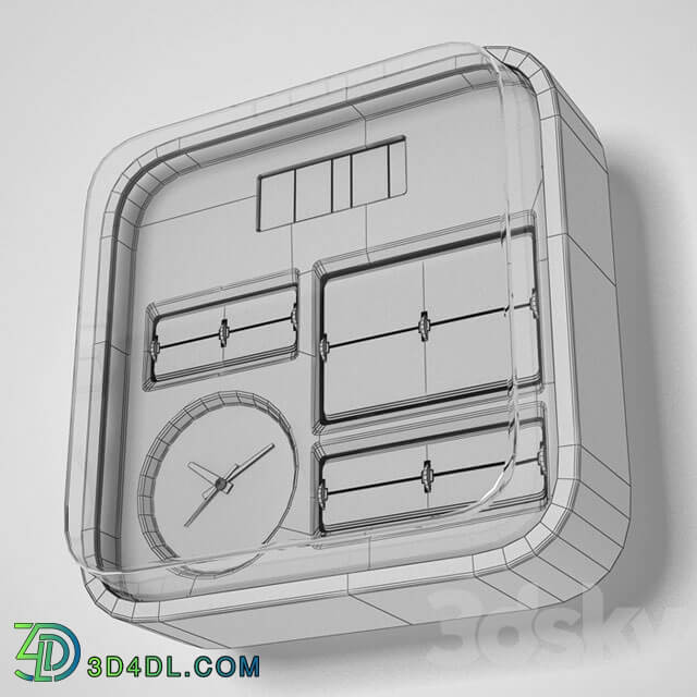 Habitat Flap Clock Watches Clocks 3D Models