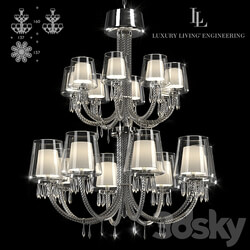 Le Notre Chandelier 16 lights Pendant light 3D Models 