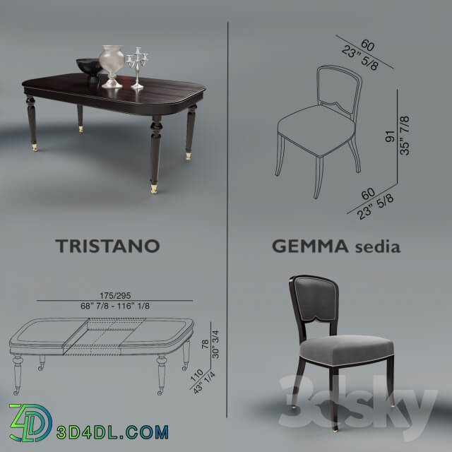 Table Chair Table and chair of Galimberti Nino