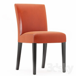 lowe persimmon leather side chair 