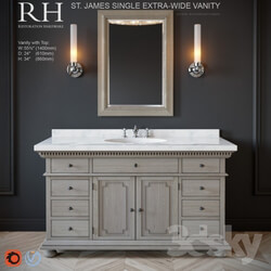 St.James single extra wide vanity 