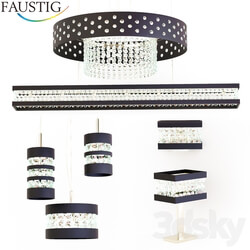 Faustig black set Pendant light 3D Models 