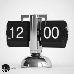 Table Clock Flip Romatti Watches Clocks 3D Models 