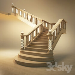 Wooden staircase 