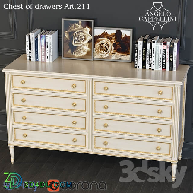 Sideboard Chest of drawer ANGELO CAPPELLINI commode Art 211