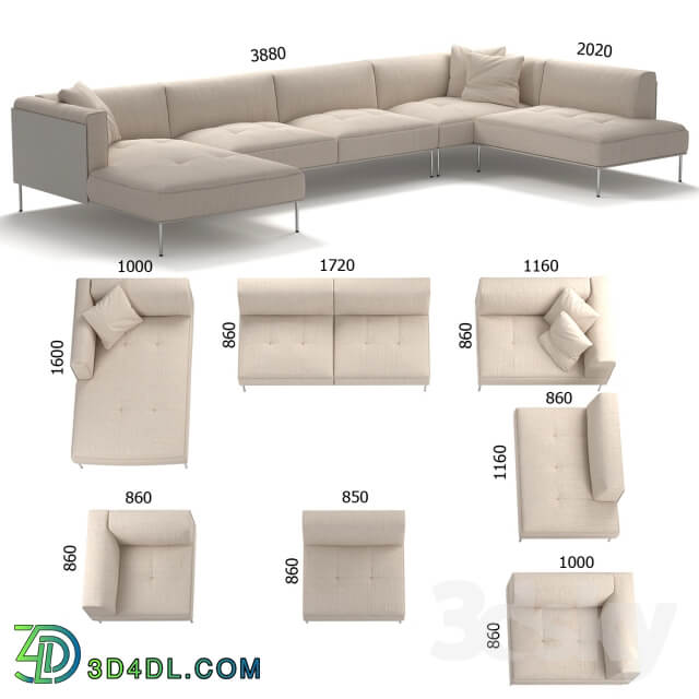 Living Divani ROD Sectional Sofa