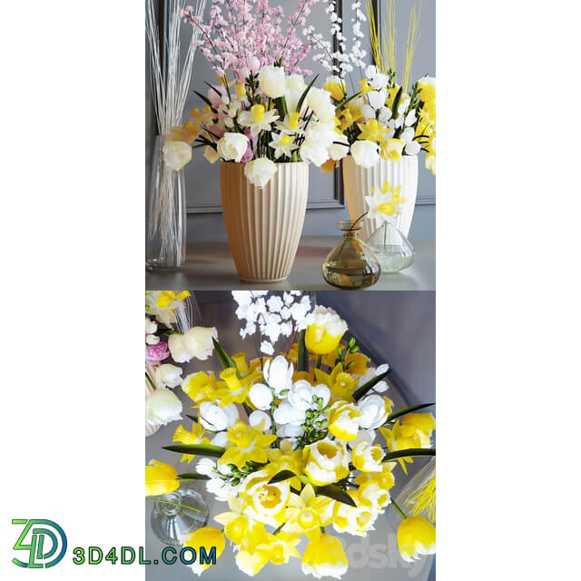 Spring flowers 3D Models