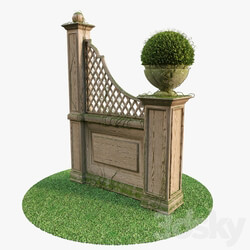 Pergola with vase Other 3D Models 