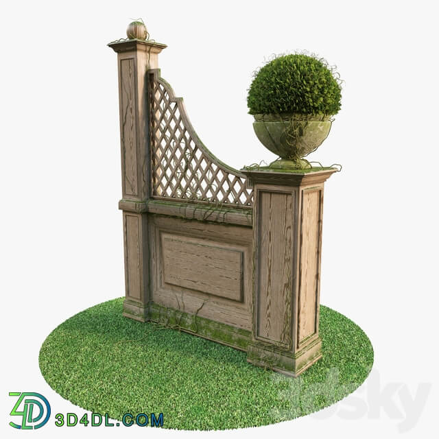 Pergola with vase Other 3D Models