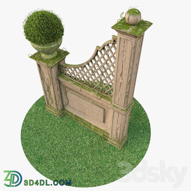 Pergola with vase Other 3D Models