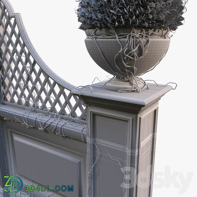 Pergola with vase Other 3D Models