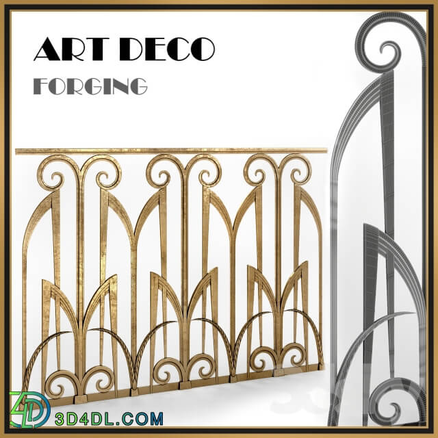 Forged fences Art Deco