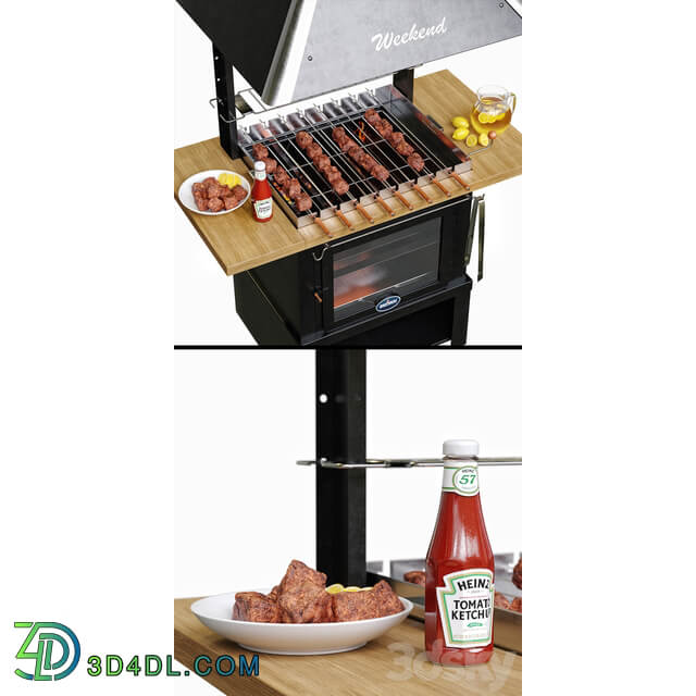 BARBECUE GRILL quot WEEKEND quot 3D Models