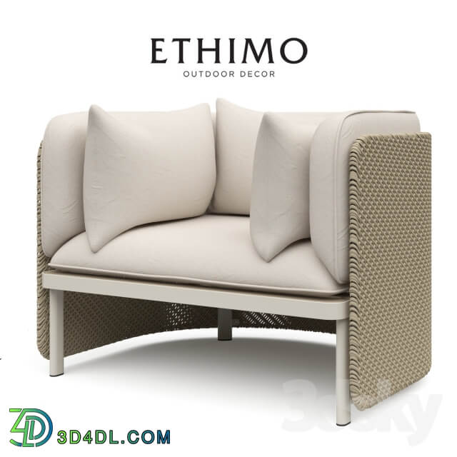 Wicker armchair Esedra Ethimo