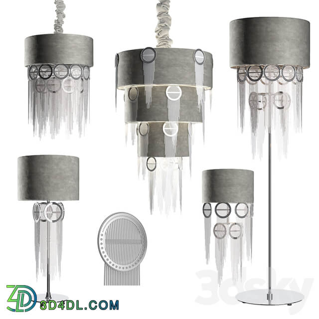Chandeliers lamps sconces floor lamp Eurolampart collection Belt Pendant light 3D Models