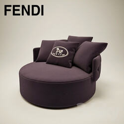 Armchair poof Fendi 