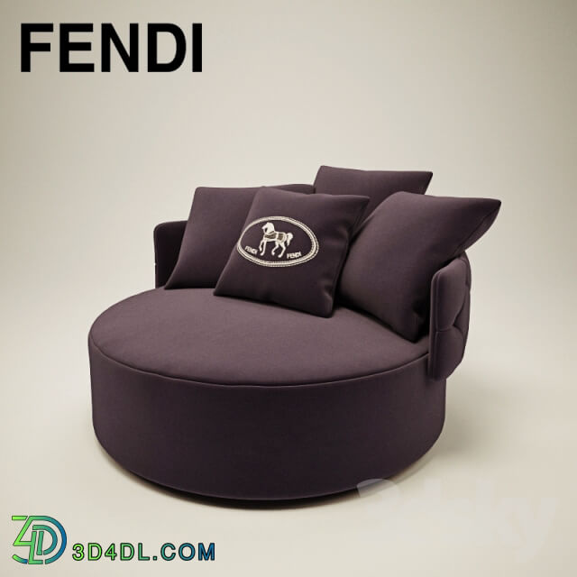 Armchair poof Fendi