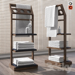 Shelves for bathroom Gunter wooden v1 