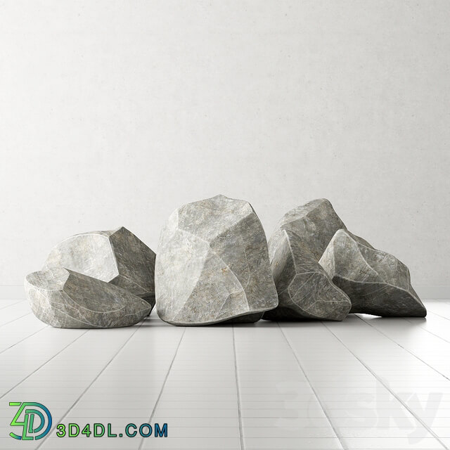 Rock stone collection 3D Models