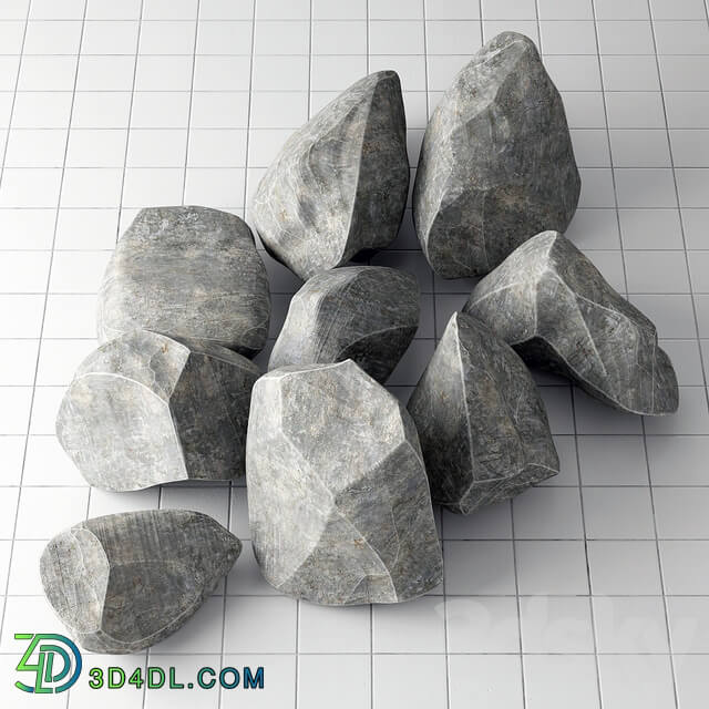 Rock stone collection 3D Models