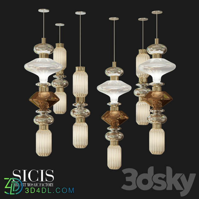 BALLET CEILING LAMP Pendant light 3D Models