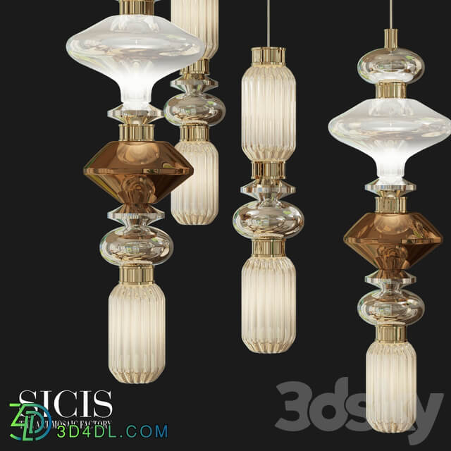 BALLET CEILING LAMP Pendant light 3D Models