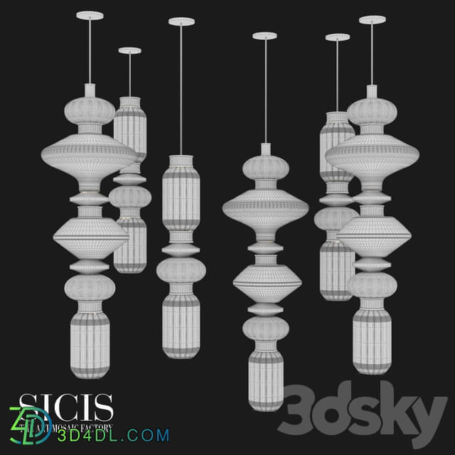 BALLET CEILING LAMP Pendant light 3D Models