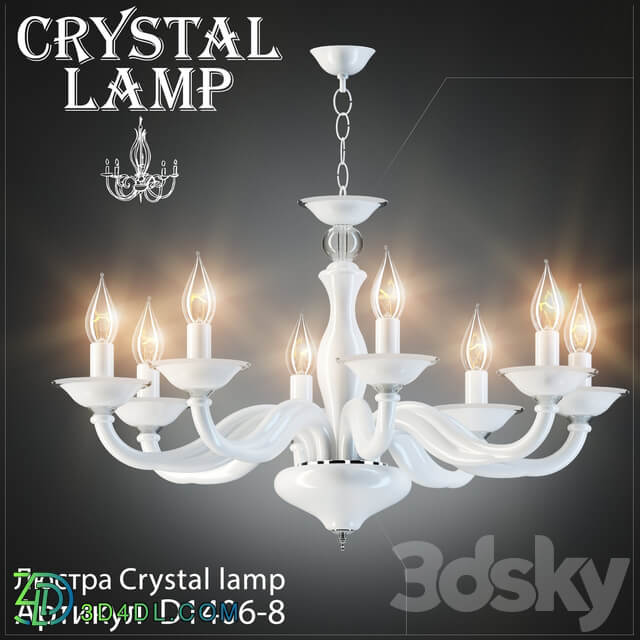 Chandelier Crystal Lamp D1406 8 Pendant light 3D Models