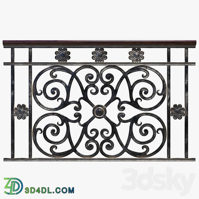 Forged components Forged fence 3D Models