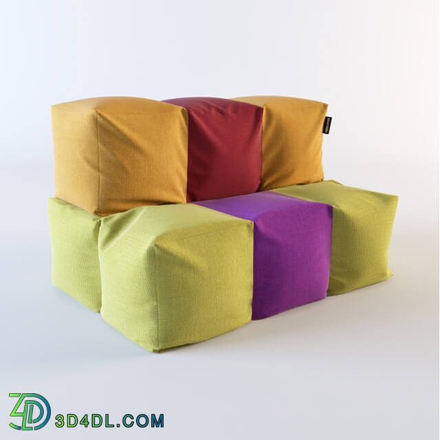 Sofa puffs of Tetris from Smartballs.