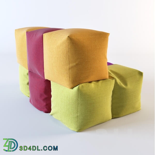 Sofa puffs of Tetris from Smartballs.